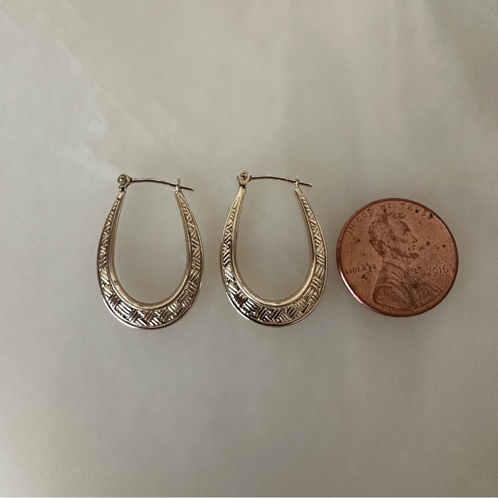 10k Solid Gold Earrings - Picture 6 of 14